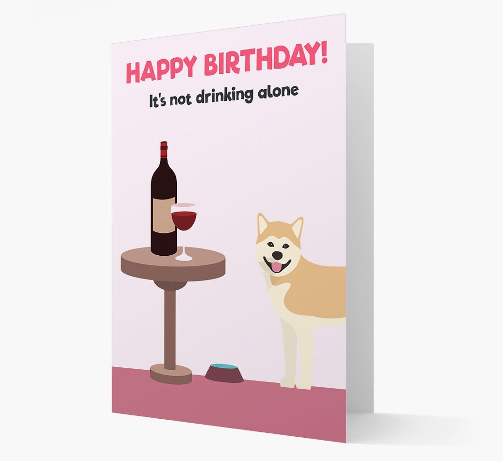 Personalised 'Birthday Drinks' Card with {breedFullName} Icon