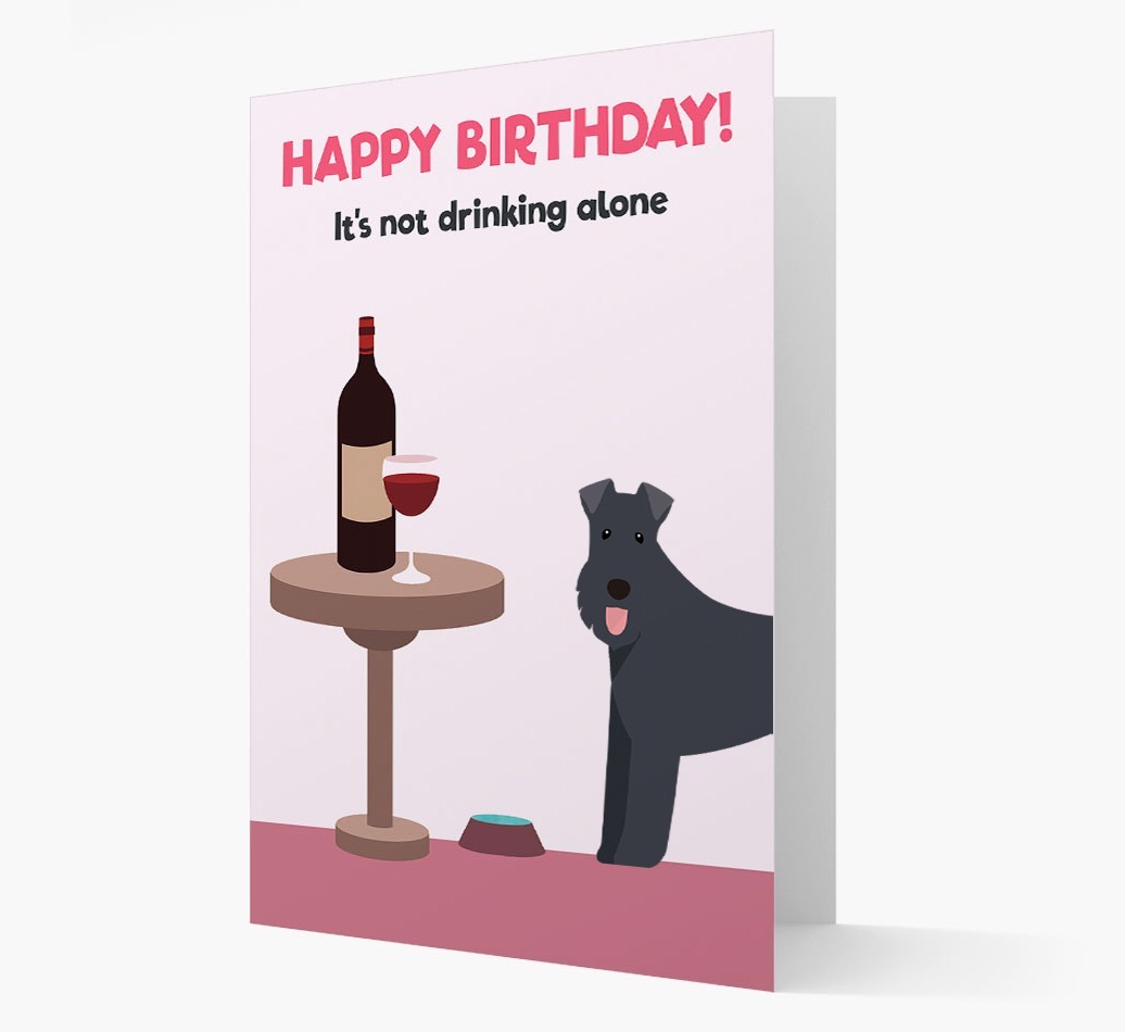 Personalised 'Birthday Drinks' Card with {breedFullName} Icon