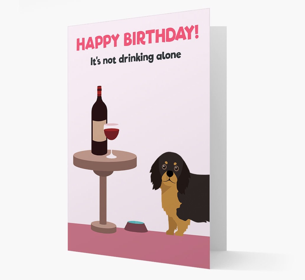 Personalised 'Birthday Drinks' Card with {breedFullName} Icon