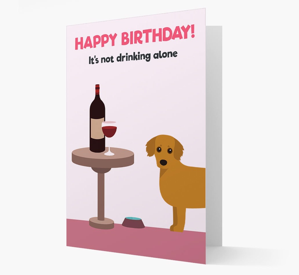 Personalised 'Birthday Drinks' Card with {breedFullName} Icon