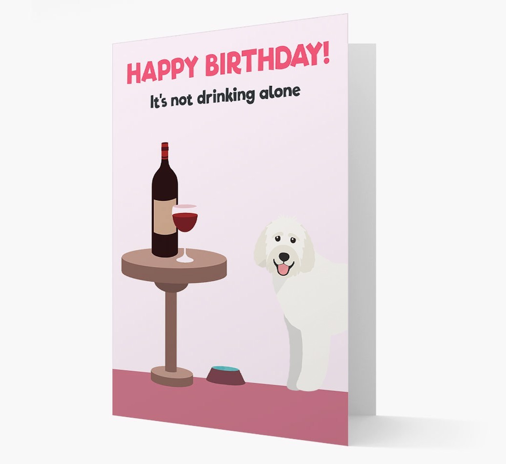 Personalised 'Birthday Drinks' Card with {breedFullName} Icon