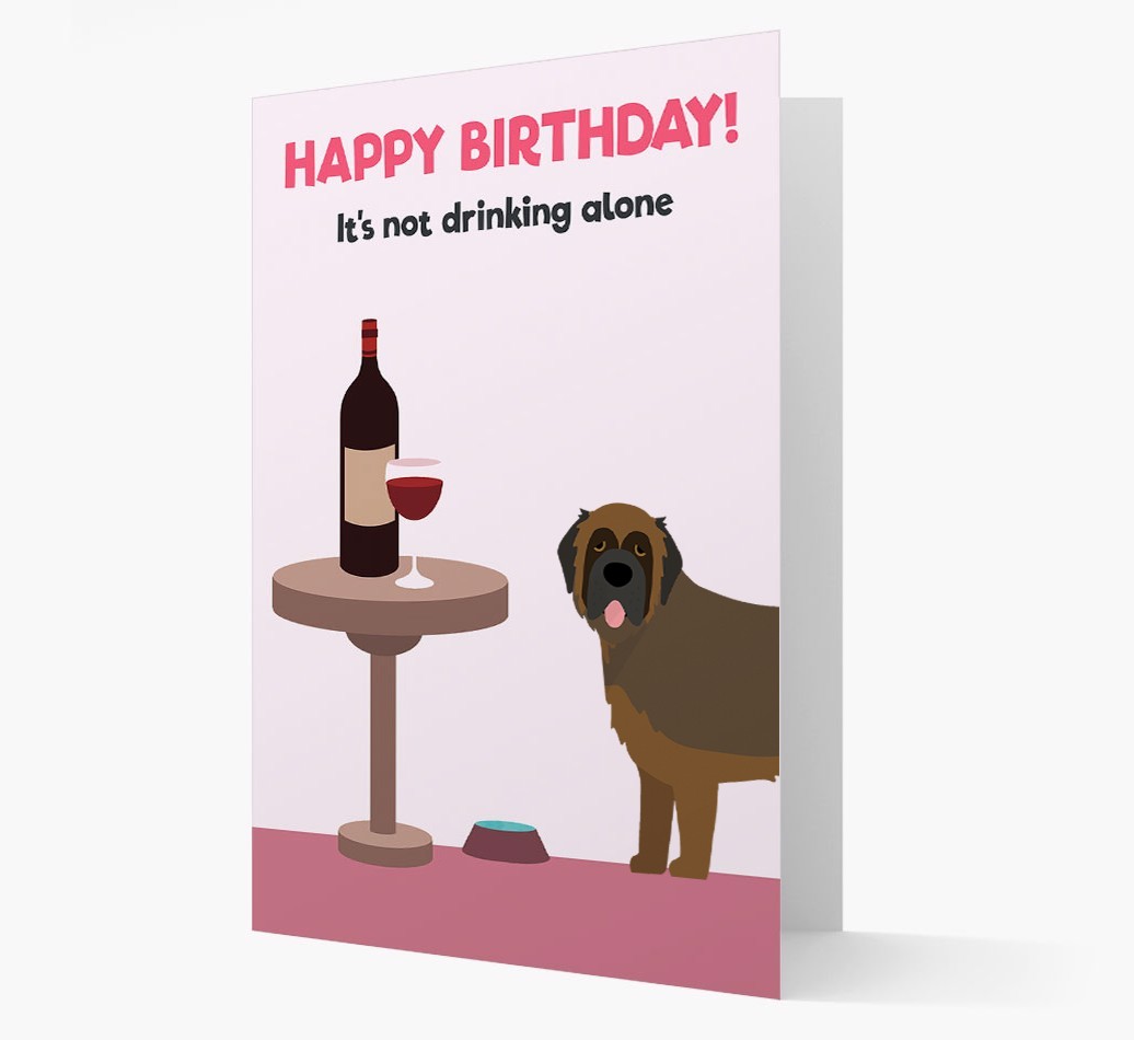 Personalised 'Birthday Drinks' Card with {breedFullName} Icon