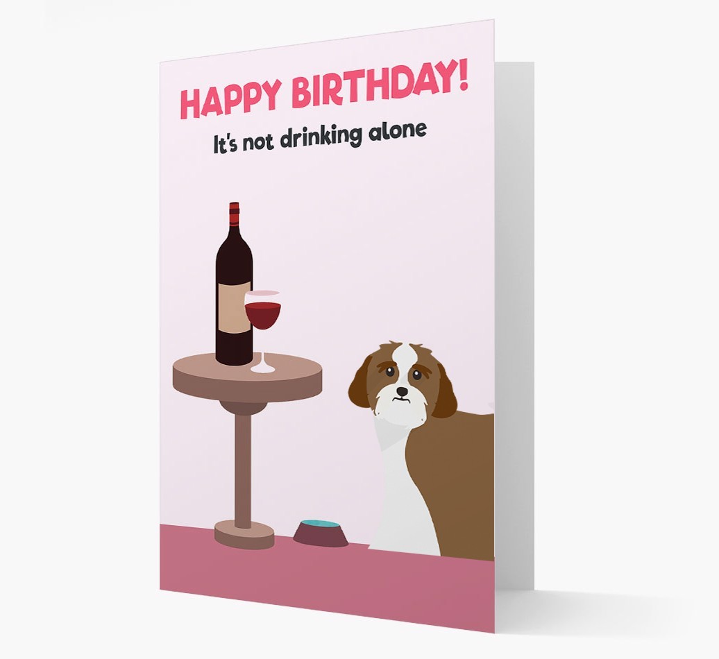 Personalised 'Birthday Drinks' Card with {breedFullName} Icon
