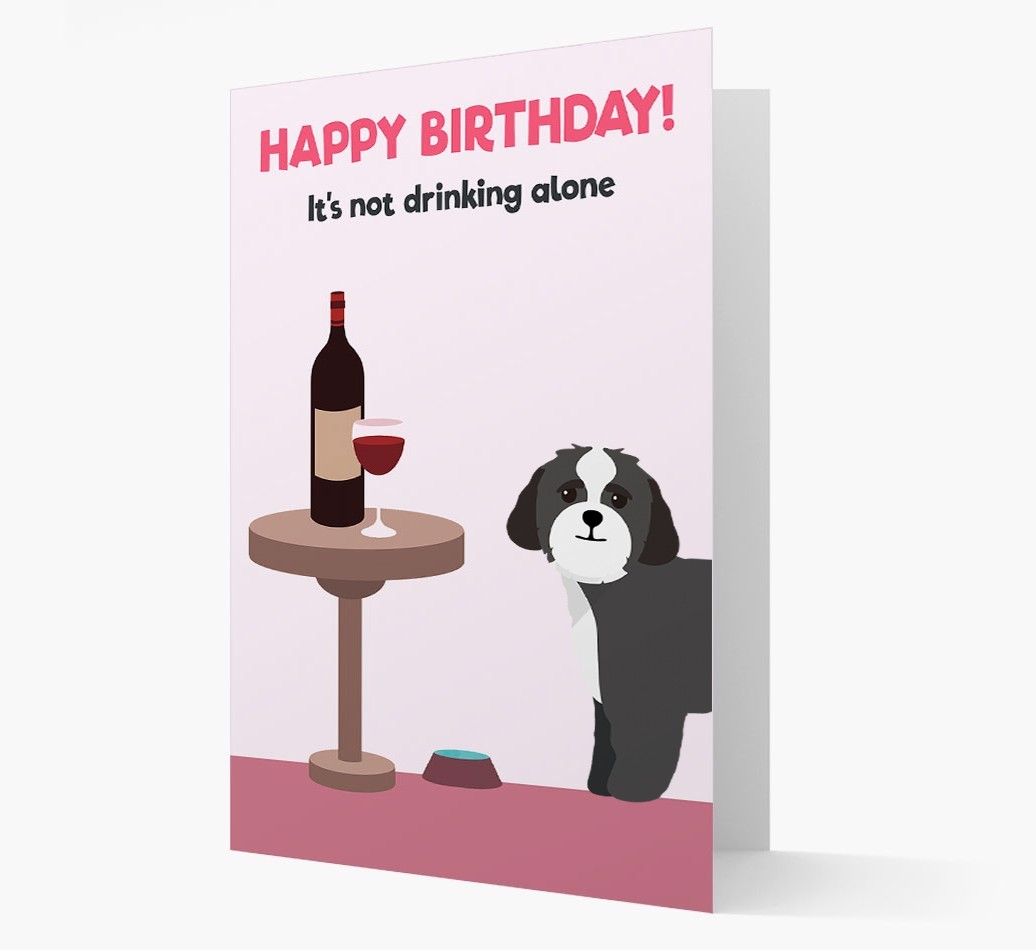 Personalised 'Birthday Drinks' Card with {breedFullName} Icon