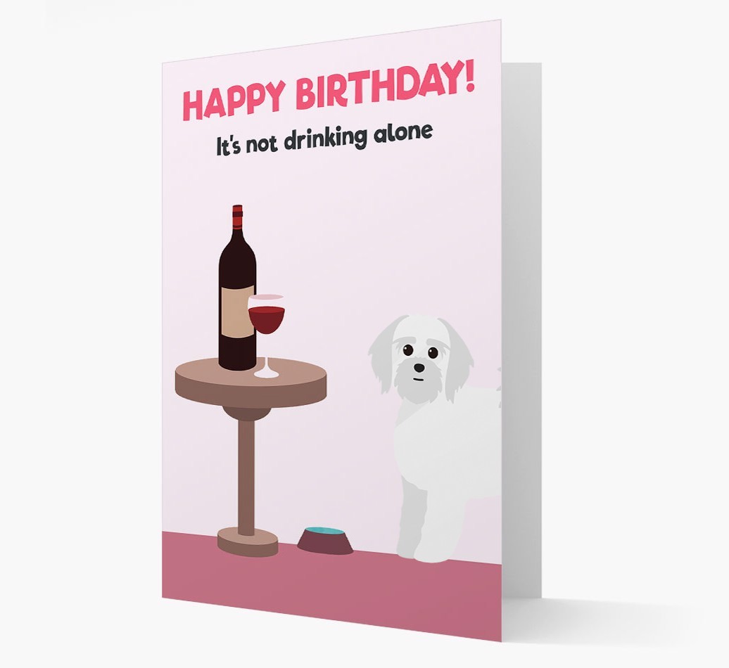 Personalised 'Birthday Drinks' Card with {breedFullName} Icon
