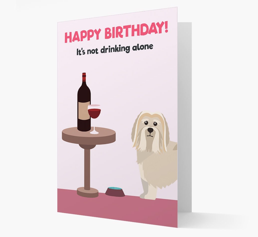 Personalised 'Birthday Drinks' Card with {breedFullName} Icon