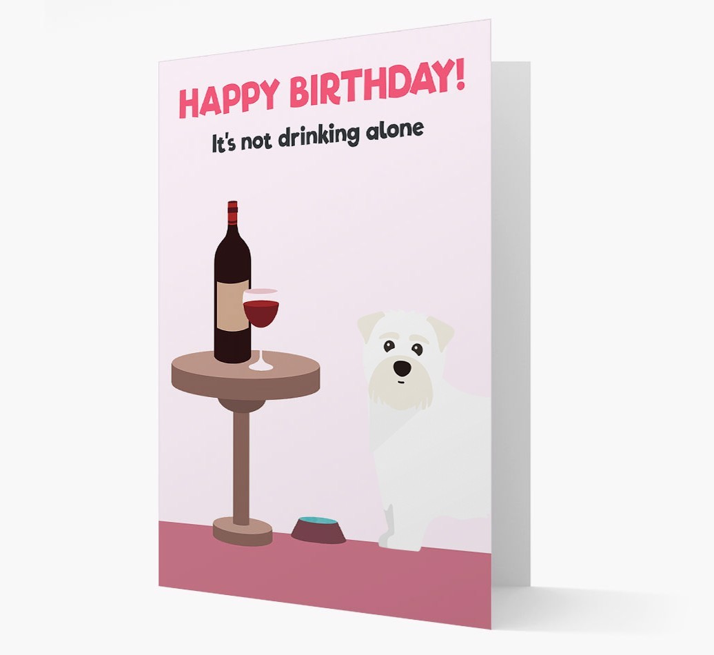 Personalised 'Birthday Drinks' Card with {breedFullName} Icon
