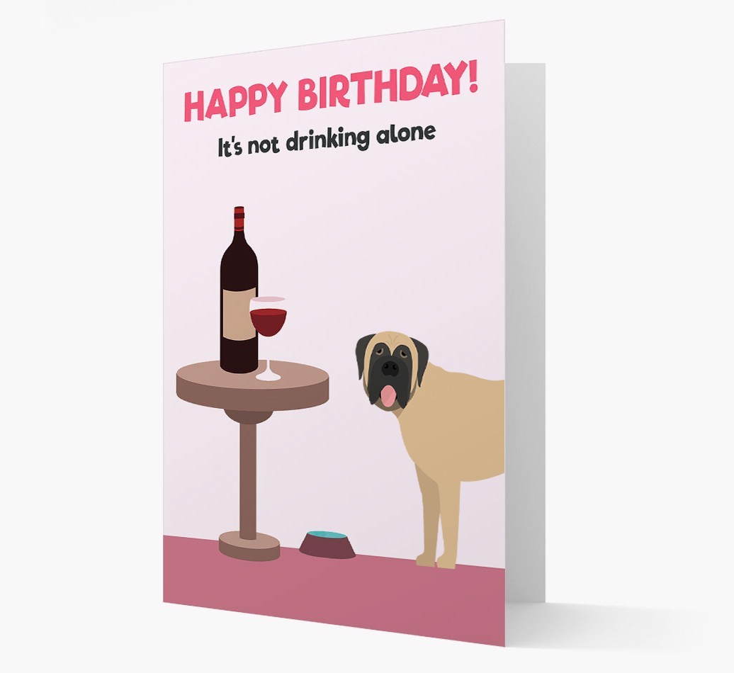 Personalised 'Birthday Drinks' Card with {breedFullName} Icon
