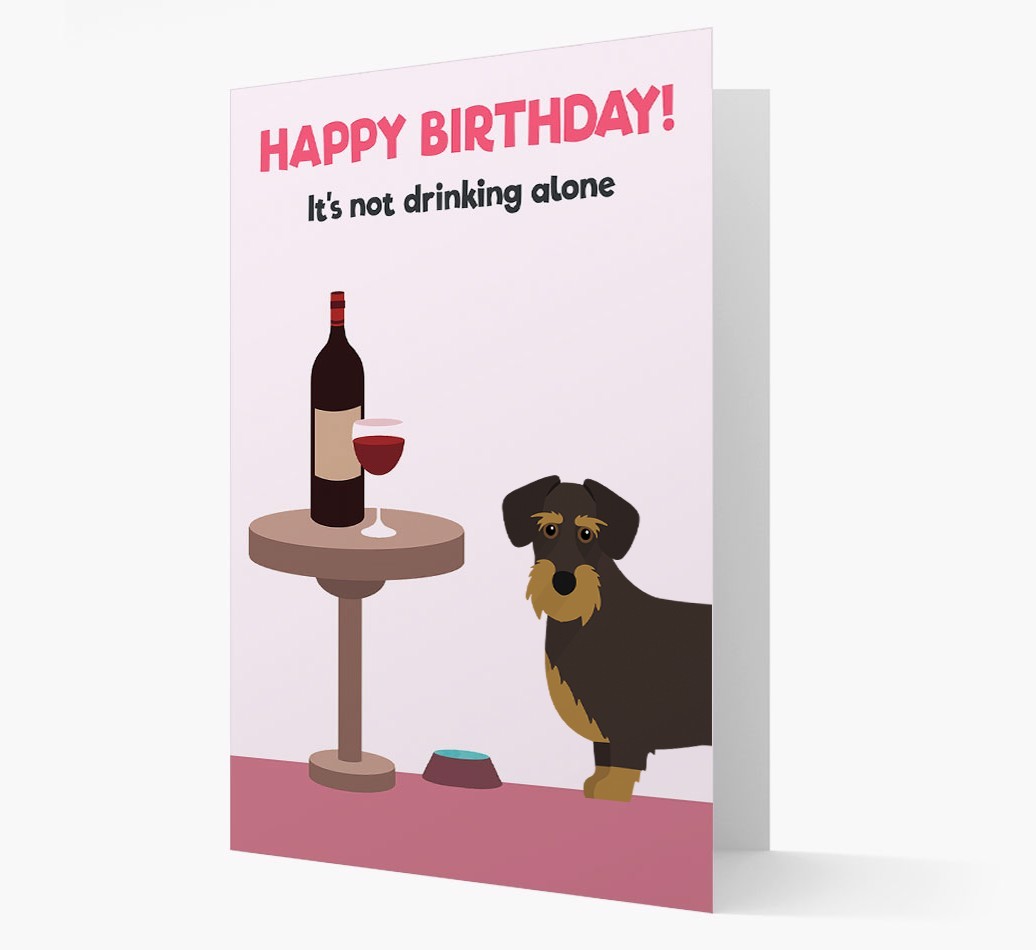 Personalised 'Birthday Drinks' Card with {breedFullName} Icon