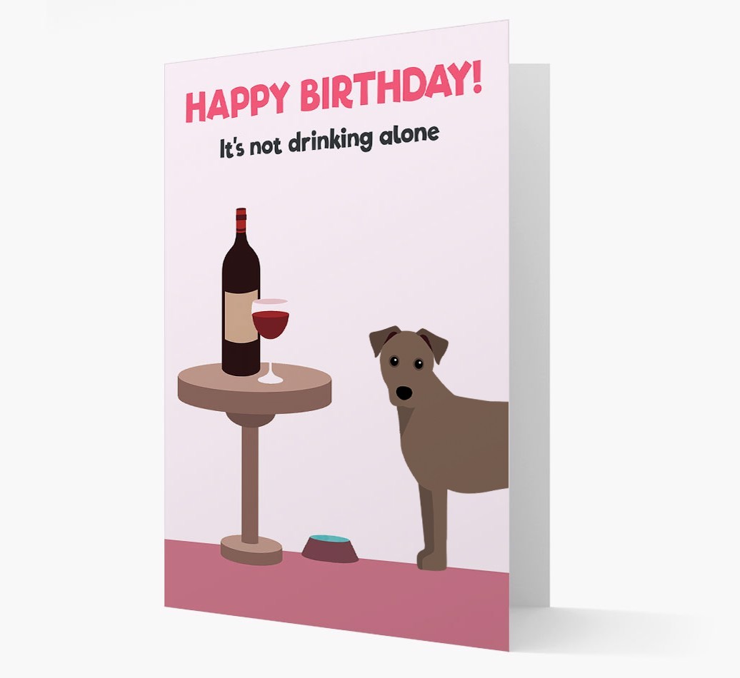 Personalised 'Birthday Drinks' Card with {breedFullName} Icon