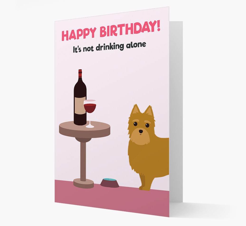 Personalised 'Birthday Drinks' Card with {breedFullName} Icon