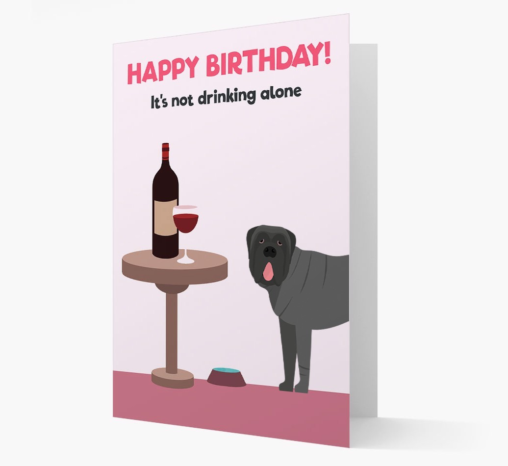 Personalised 'Birthday Drinks' Card with {breedFullName} Icon