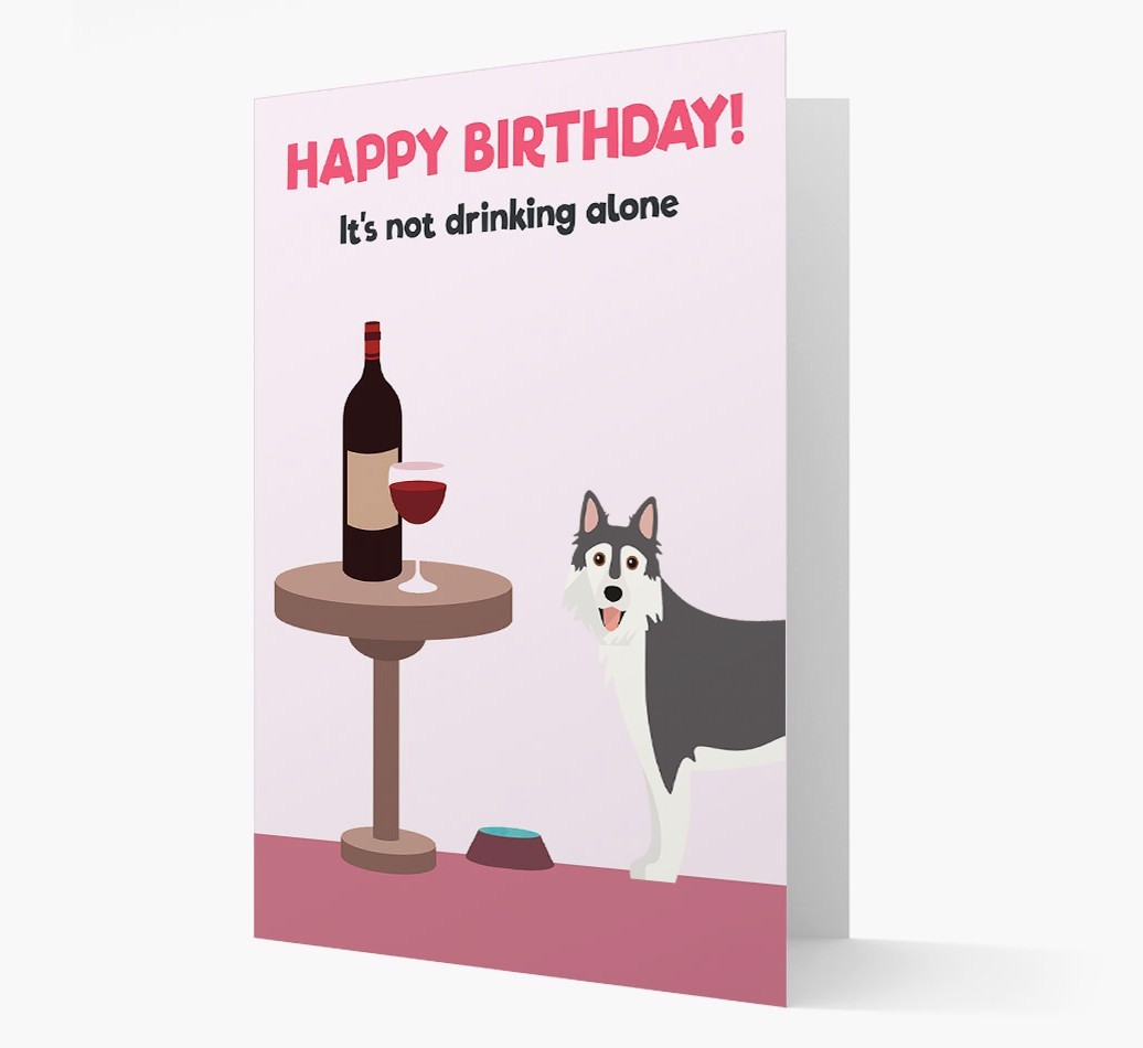 Personalised 'Birthday Drinks' Card with {breedFullName} Icon