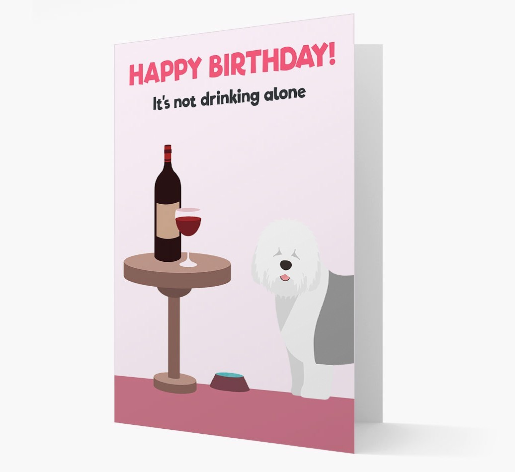 Personalized 'Birthday Drinks' Card with {breedFullName} Icon