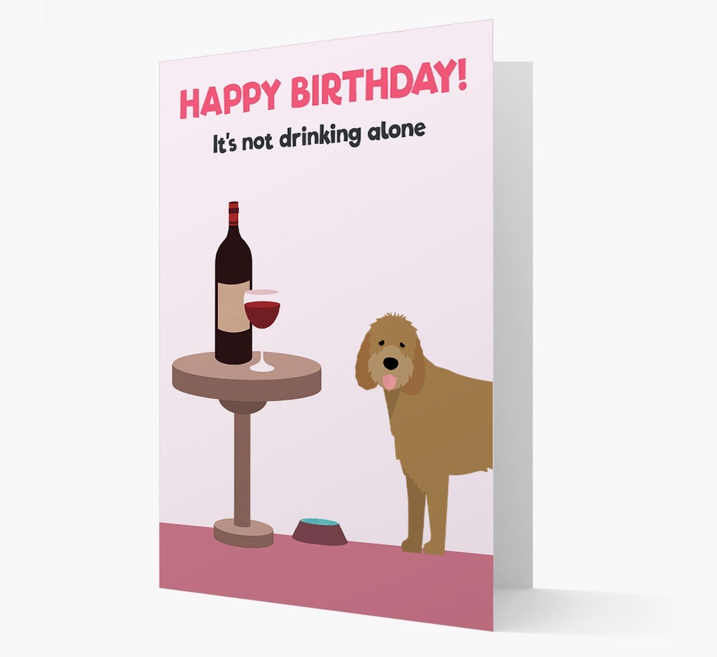 Personalised 'Birthday Drinks' Card with {breedFullName} Icon