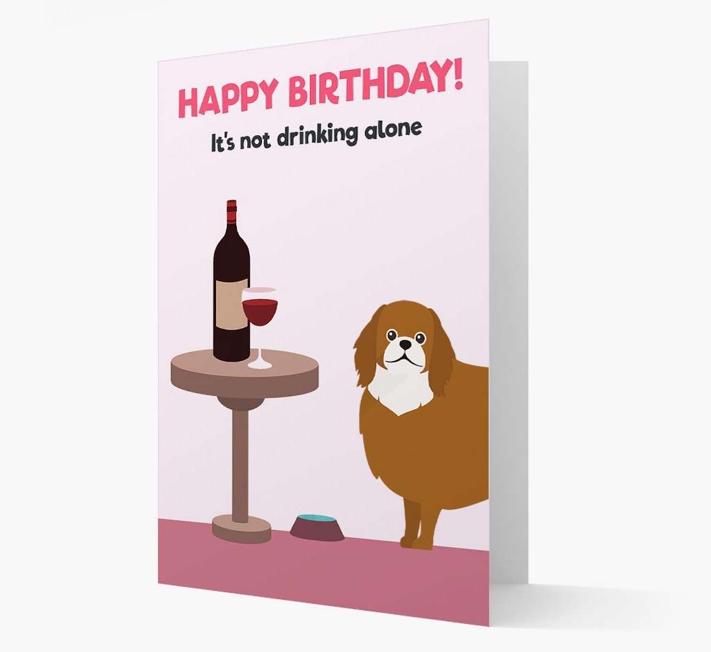 Personalised 'Birthday Drinks' Card with {breedFullName} Icon