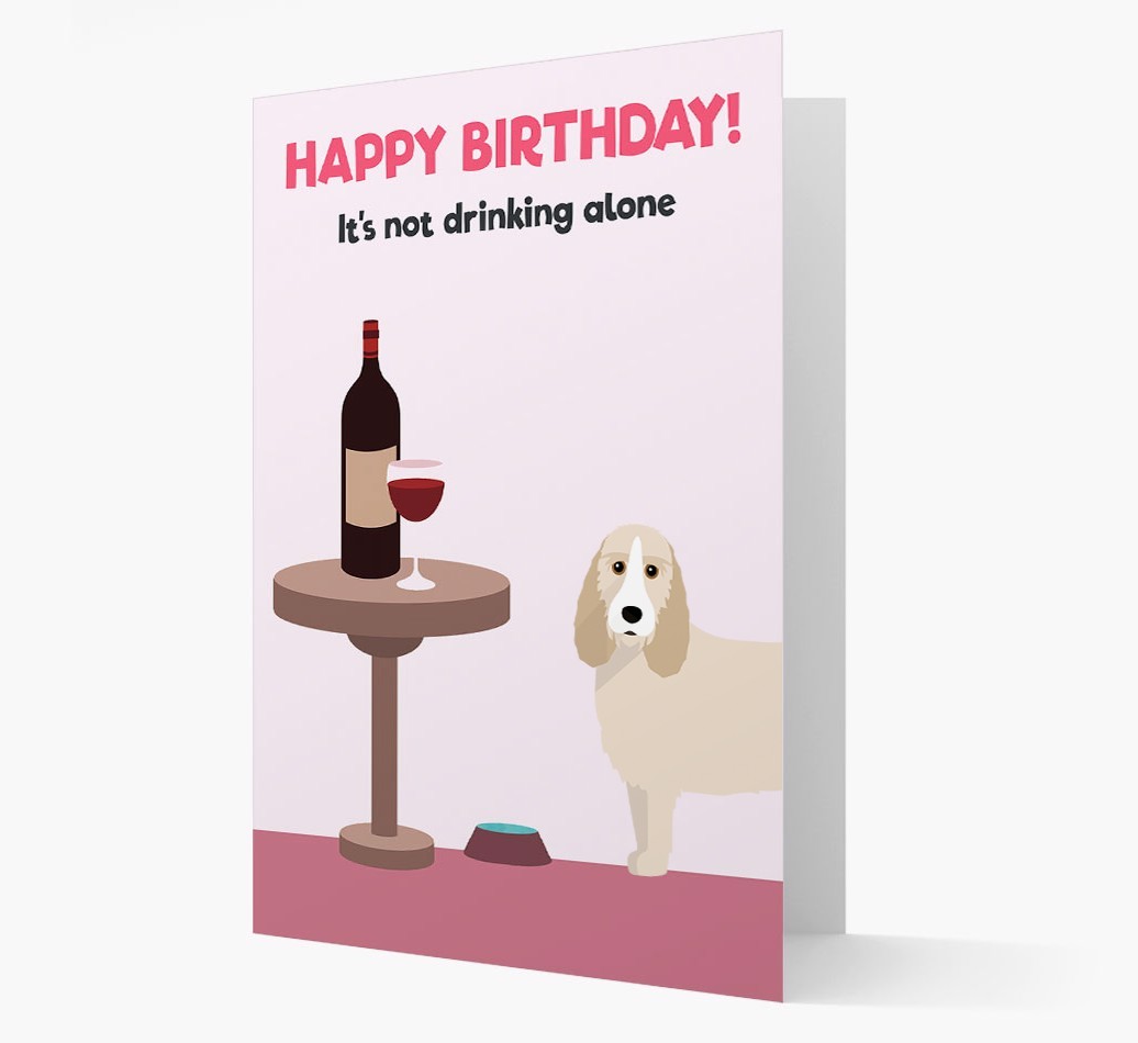 Personalised 'Birthday Drinks' Card with {breedFullName} Icon