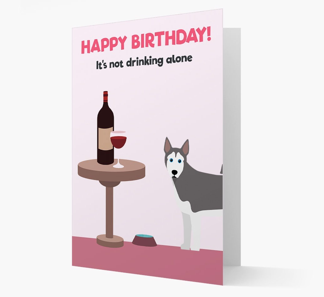Personalised 'Birthday Drinks' Card with {breedFullName} Icon