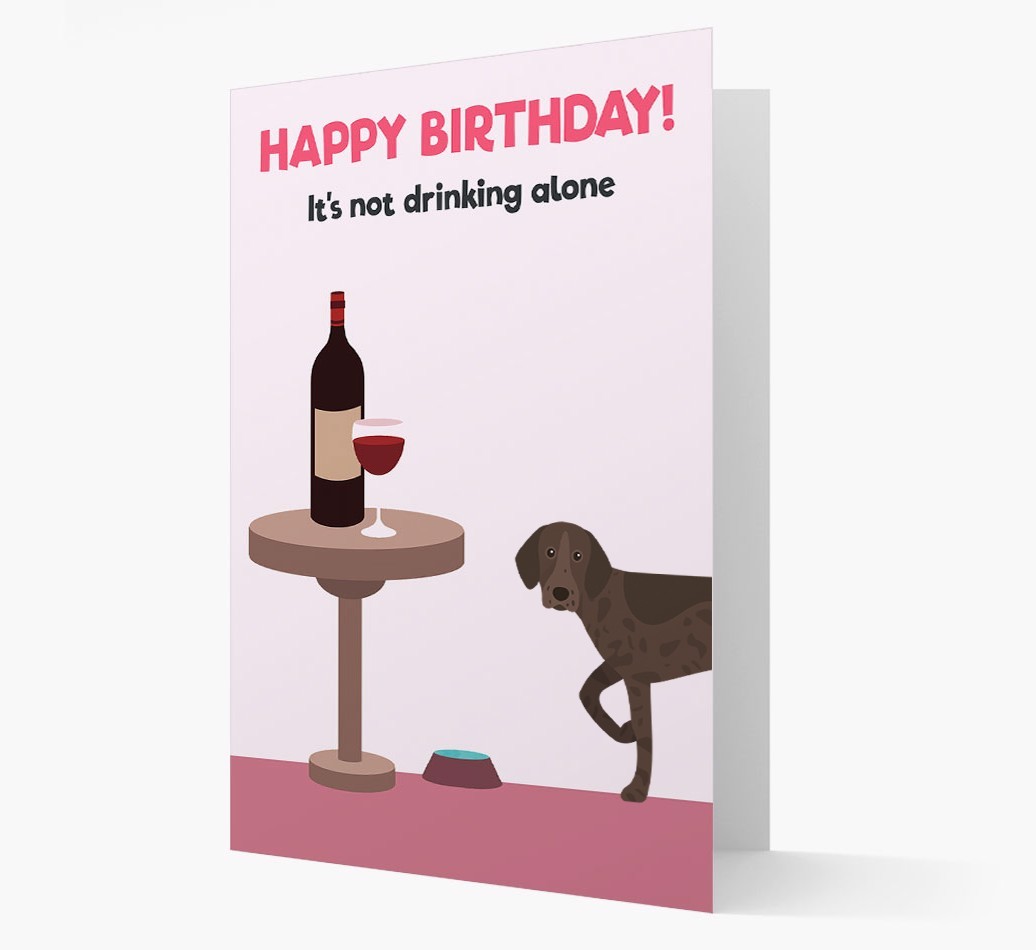Personalised 'Birthday Drinks' Card with {breedFullName} Icon