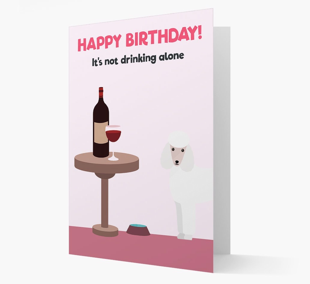 Personalised 'Birthday Drinks' Card with {breedFullName} Icon