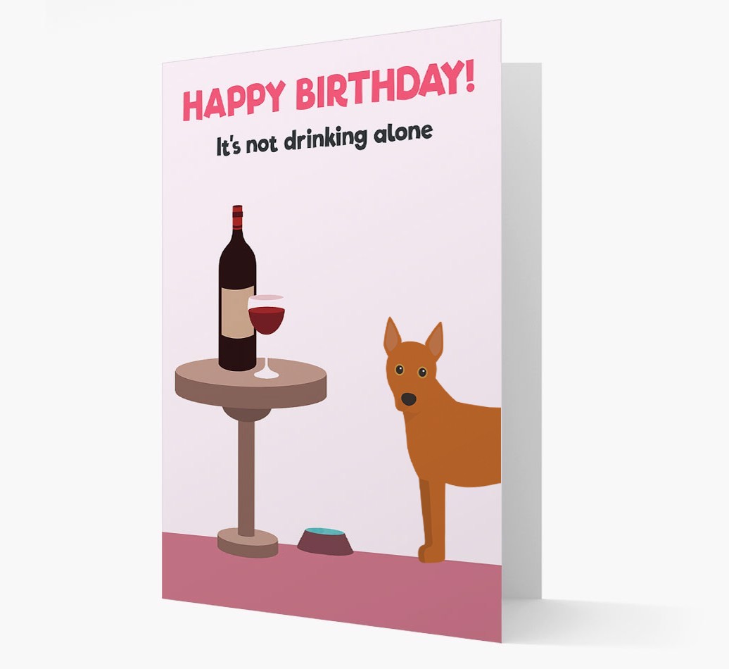 Personalised 'Birthday Drinks' Card with {breedFullName} Icon