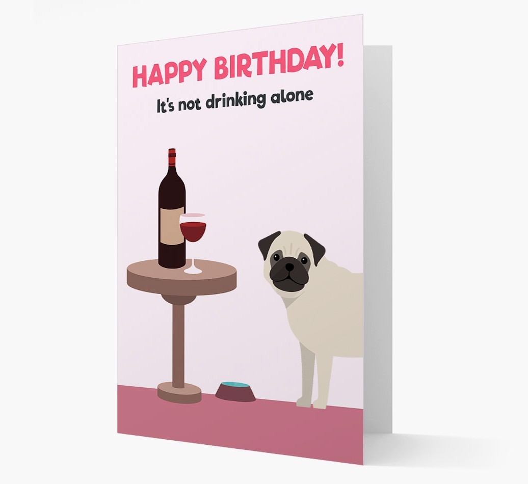 Personalised 'Birthday Drinks' Card with {breedFullName} Icon