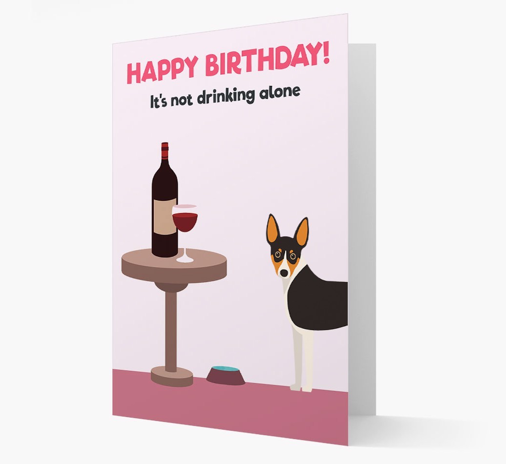 Personalised 'Birthday Drinks' Card with {breedFullName} Icon