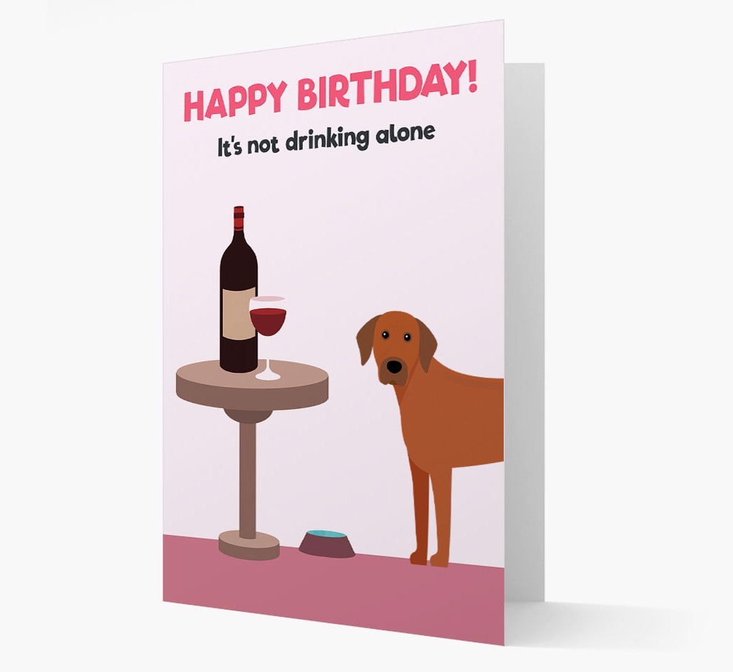 Personalised 'Birthday Drinks' Card with {breedFullName} Icon
