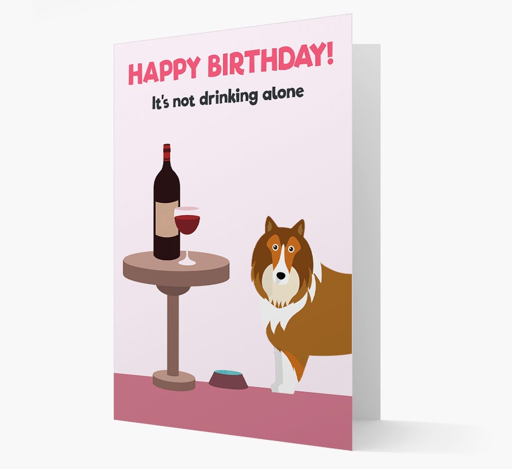 Personalised 'Birthday Drinks' Card with {breedFullName} Icon
