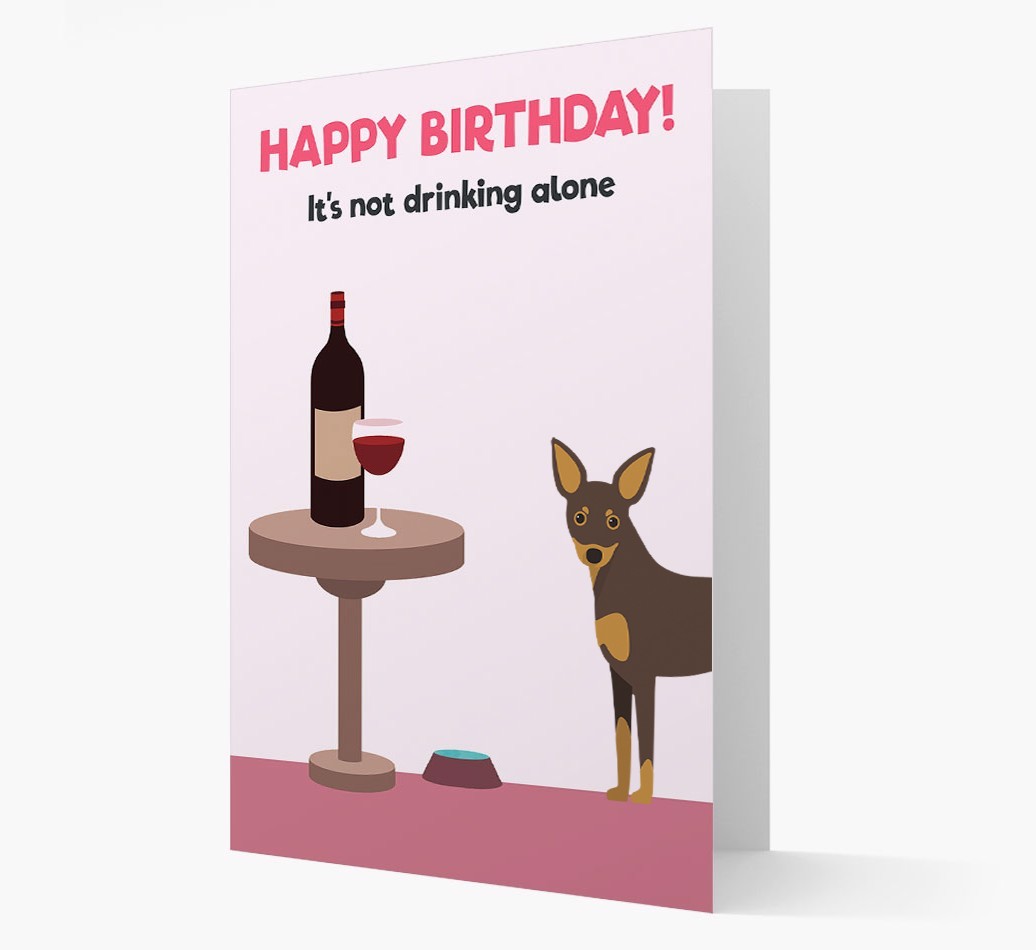 Personalised 'Birthday Drinks' Card with {breedFullName} Icon