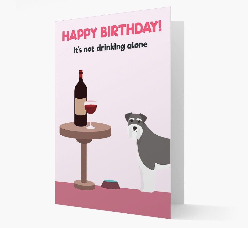 Personalised 'Birthday Drinks' Card with {breedFullName} Icon