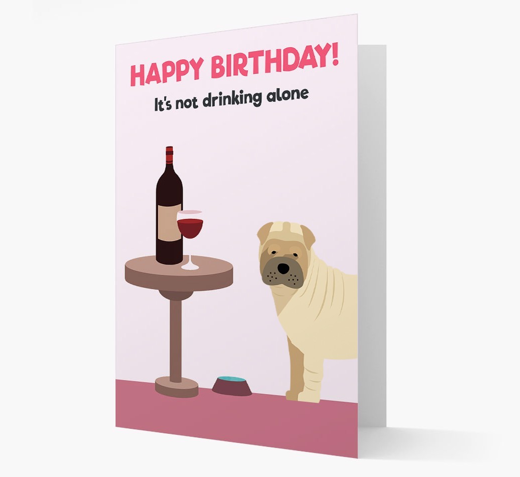 Personalised 'Birthday Drinks' Card with {breedFullName} Icon