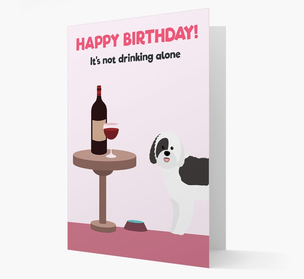 Personalised 'Birthday Drinks' Card with {breedFullName} Icon