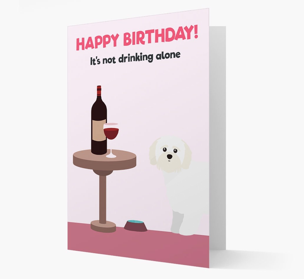 Personalised 'Birthday Drinks' Card with {breedFullName} Icon