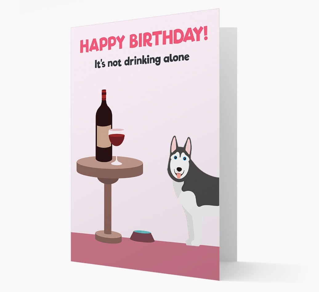 Personalised 'Birthday Drinks' Card with {breedFullName} Icon