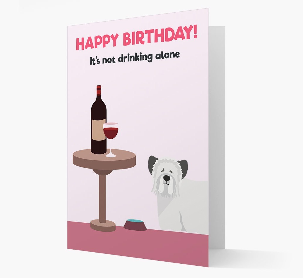 Personalised 'Birthday Drinks' Card with {breedFullName} Icon
