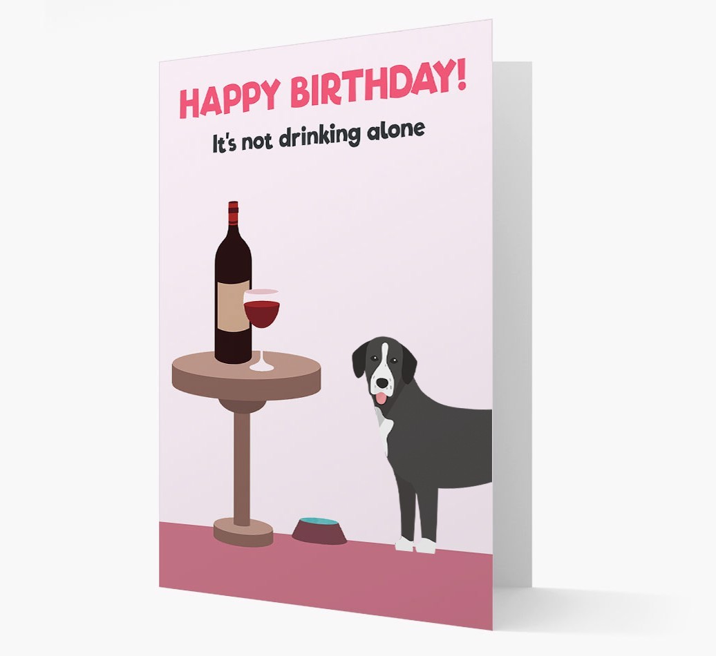 Personalised 'Birthday Drinks' Card with {breedFullName} Icon