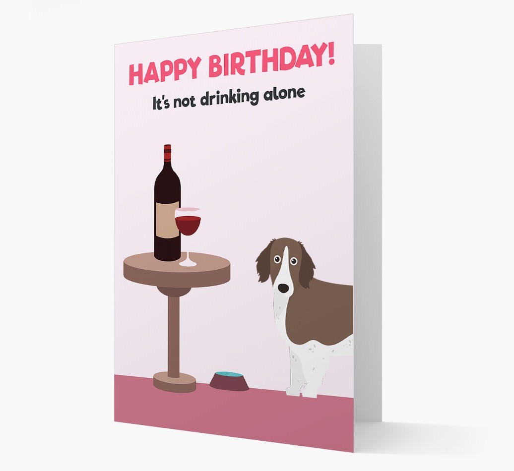 Personalised 'Birthday Drinks' Card with {breedFullName} Icon
