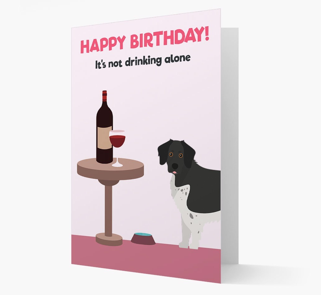 Personalised 'Birthday Drinks' Card with {breedFullName} Icon