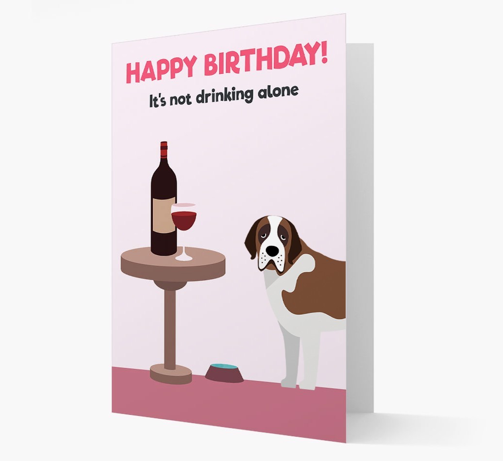 Personalised 'Birthday Drinks' Card with {breedFullName} Icon