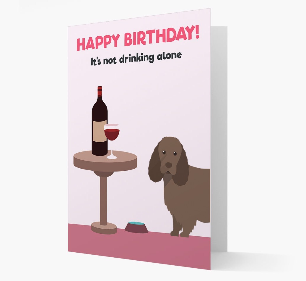 Personalised 'Birthday Drinks' Card with {breedFullName} Icon