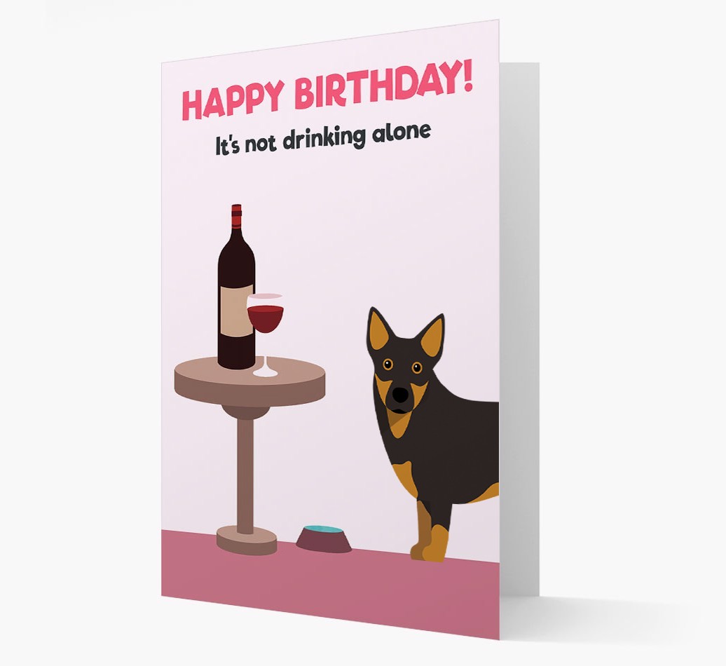 Personalised 'Birthday Drinks' Card with {breedFullName} Icon