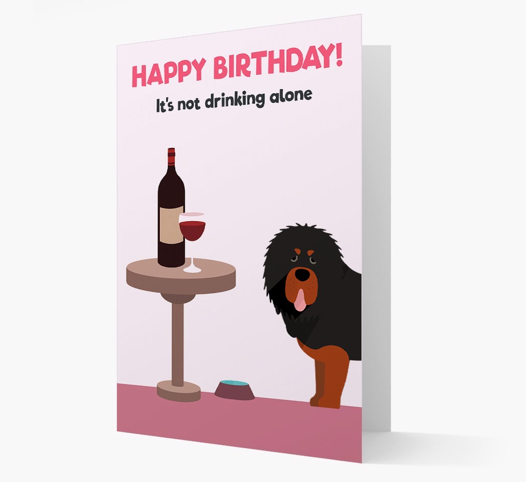Personalised 'Birthday Drinks' Card with {breedFullName} Icon