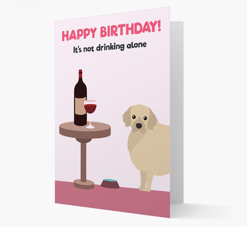 Personalised 'Birthday Drinks' Card with {breedFullName} Icon