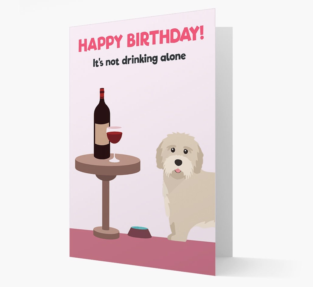 Personalised 'Birthday Drinks' Card with {breedFullName} Icon