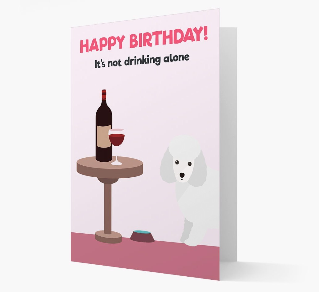 Personalised 'Birthday Drinks' Card with {breedFullName} Icon