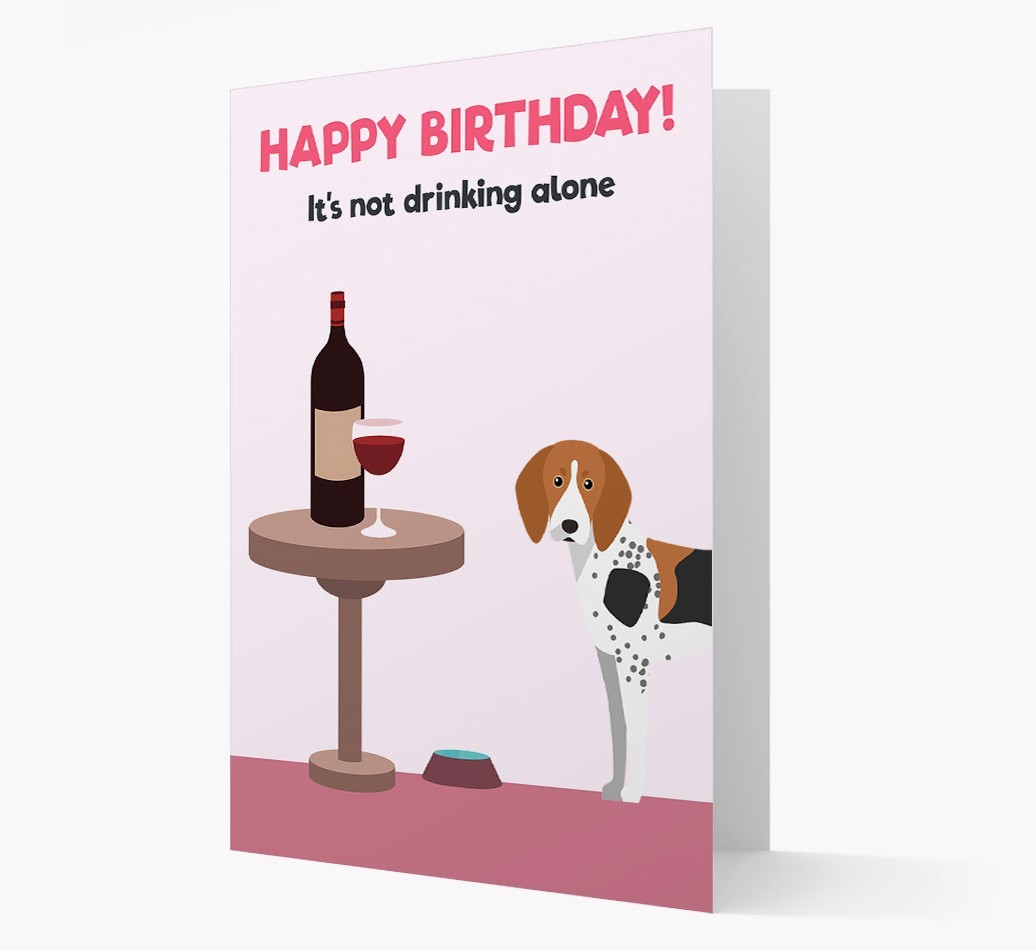 Personalised 'Birthday Drinks' Card with {breedFullName} Icon