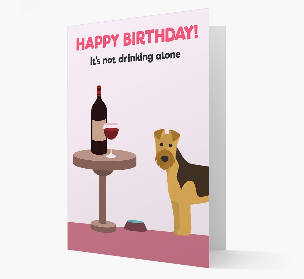 Personalised 'Birthday Drinks' Card with {breedFullName} Icon
