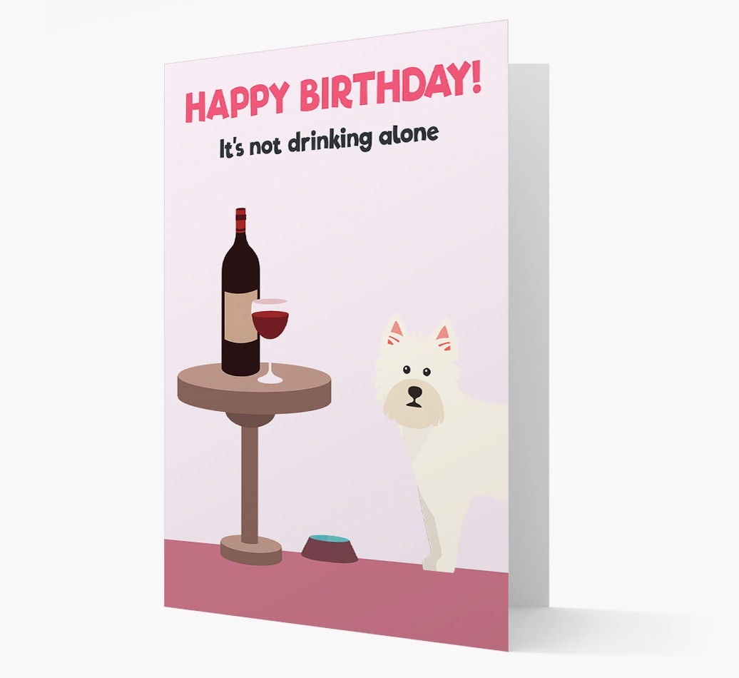 Personalised 'Birthday Drinks' Card with {breedFullName} Icon