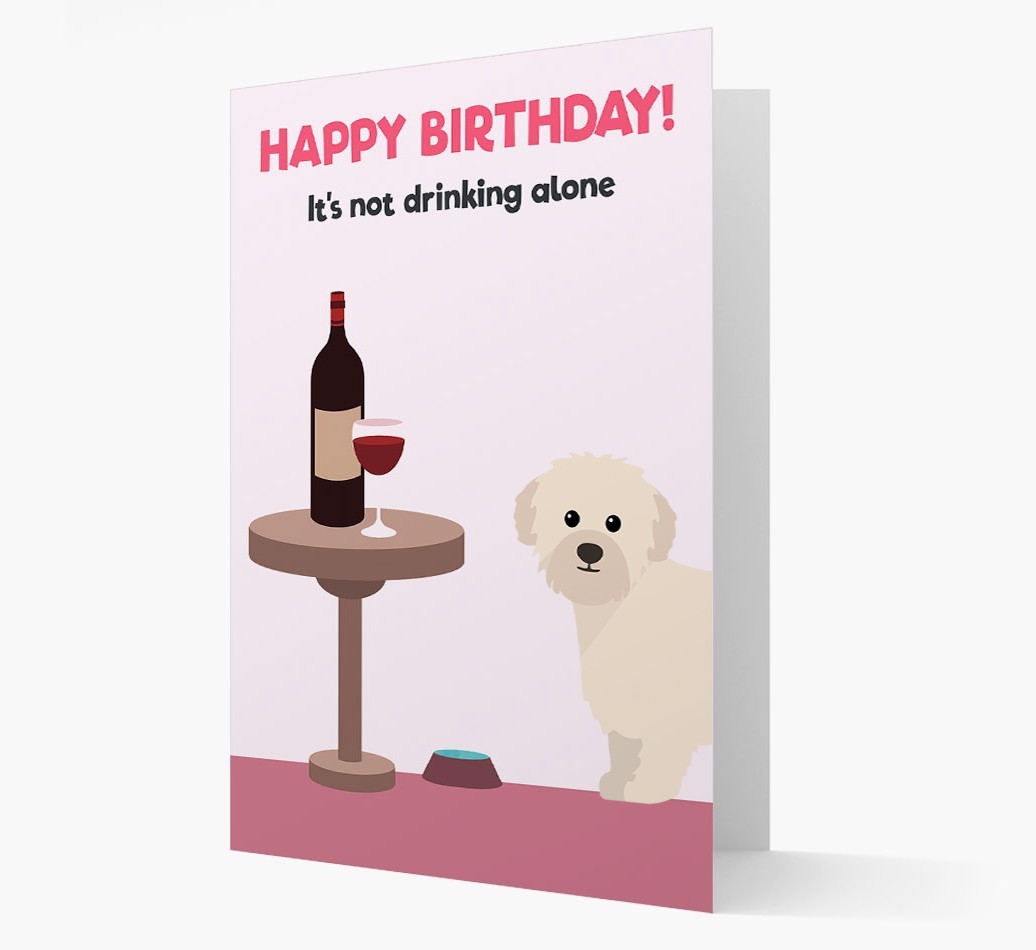 Personalised 'Birthday Drinks' Card with {breedFullName} Icon